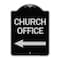 Signmission Designer Series Church Office, Black & Silver Heavy-Gauge Aluminum Sign, 24" x 18", BS-1824-24274 A-DES-BS-1824-24274 - alternate 1